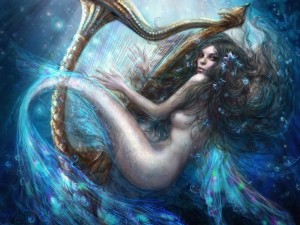 Tina Howe: mermaid and harp